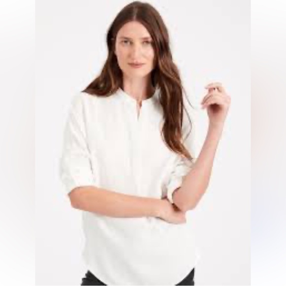 Banana Republic Feather Grey Tencel Tunic - Picture 4 of 17